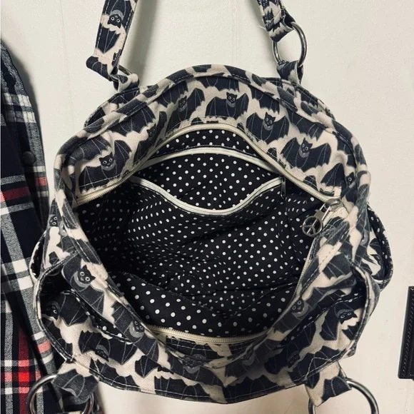 Bungalow 360 Bat Print Purse Tote - Picture 2 of 4